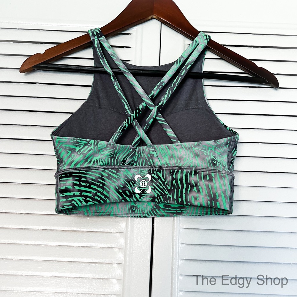 lululemon athletica | SeaWheeze Energy Bra High-Neck Longline Euphoria Fluro - Picture 3 of 6